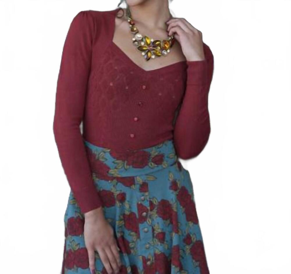 NEW EFFIE'S HEART beguile sweater in rusty